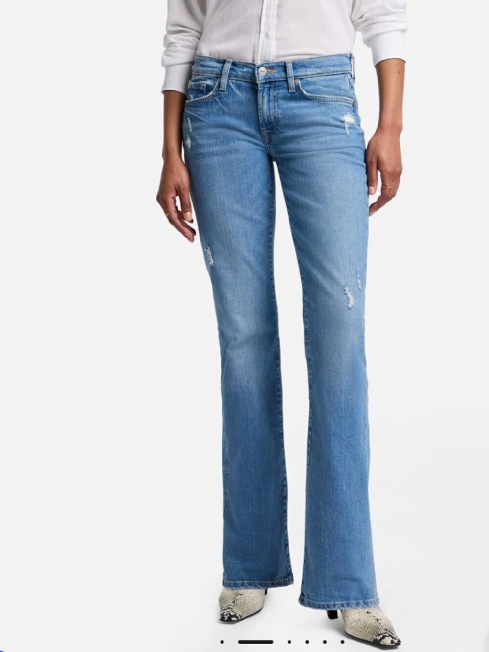 7 For All Mankind Original Bootcut Jeans 28 Light Wash Y2K Flare Denim